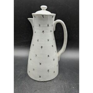 Vintage Raymor Italy Mid Century Modern Starburst Ceramic Coffee Pot Pitcher Lid
